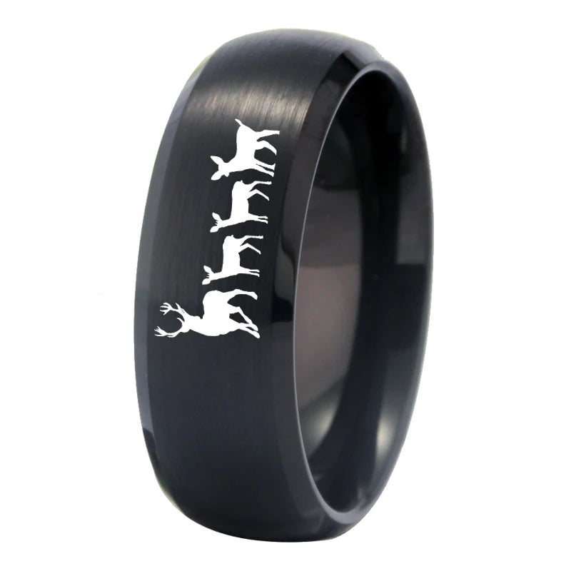 tungsten deer ring