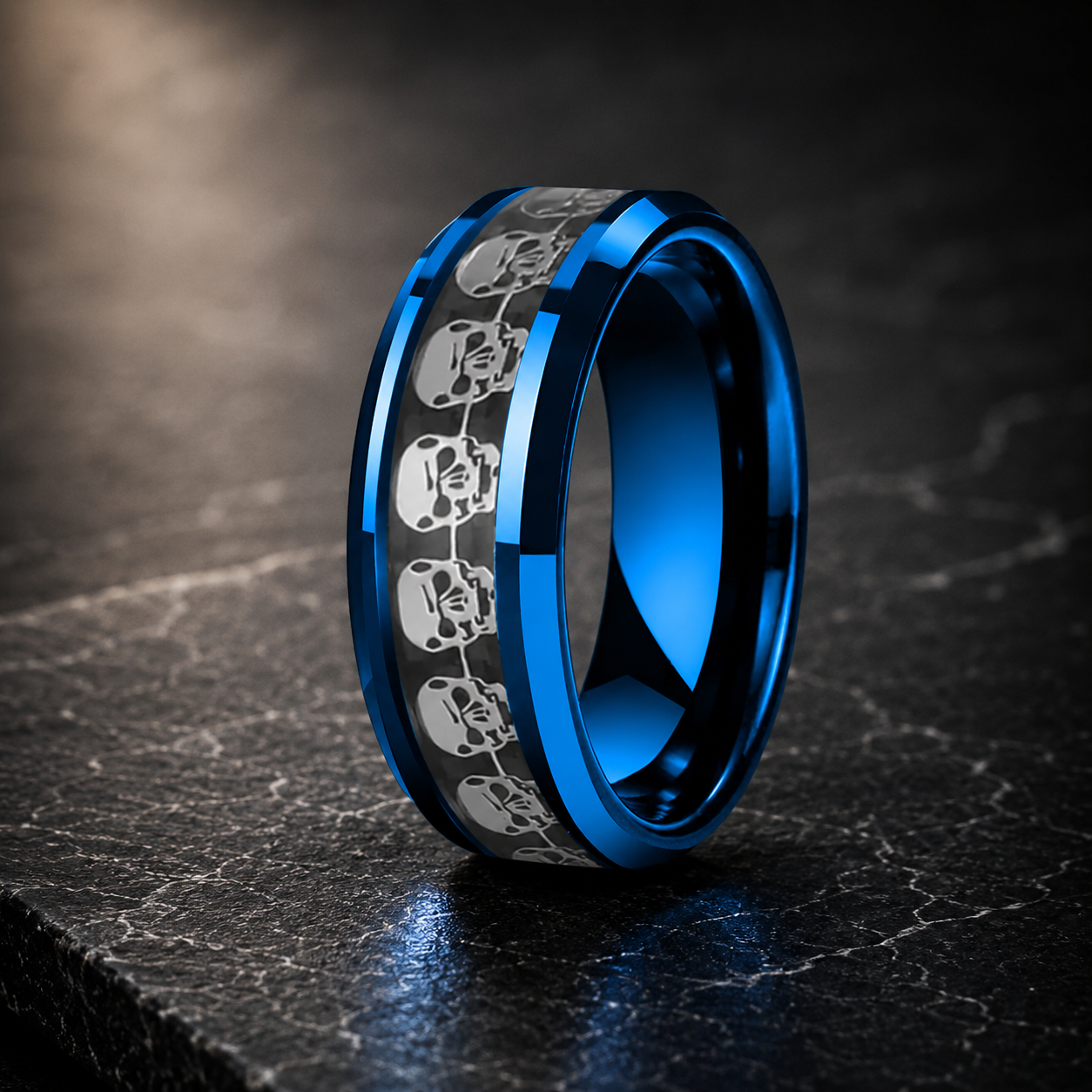 tungsten skull ring