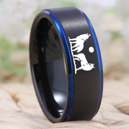 tungsten wolf ring