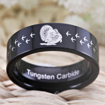 turkey track wedding rings