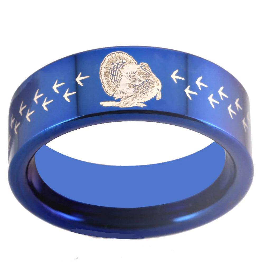 turkey track wedding rings