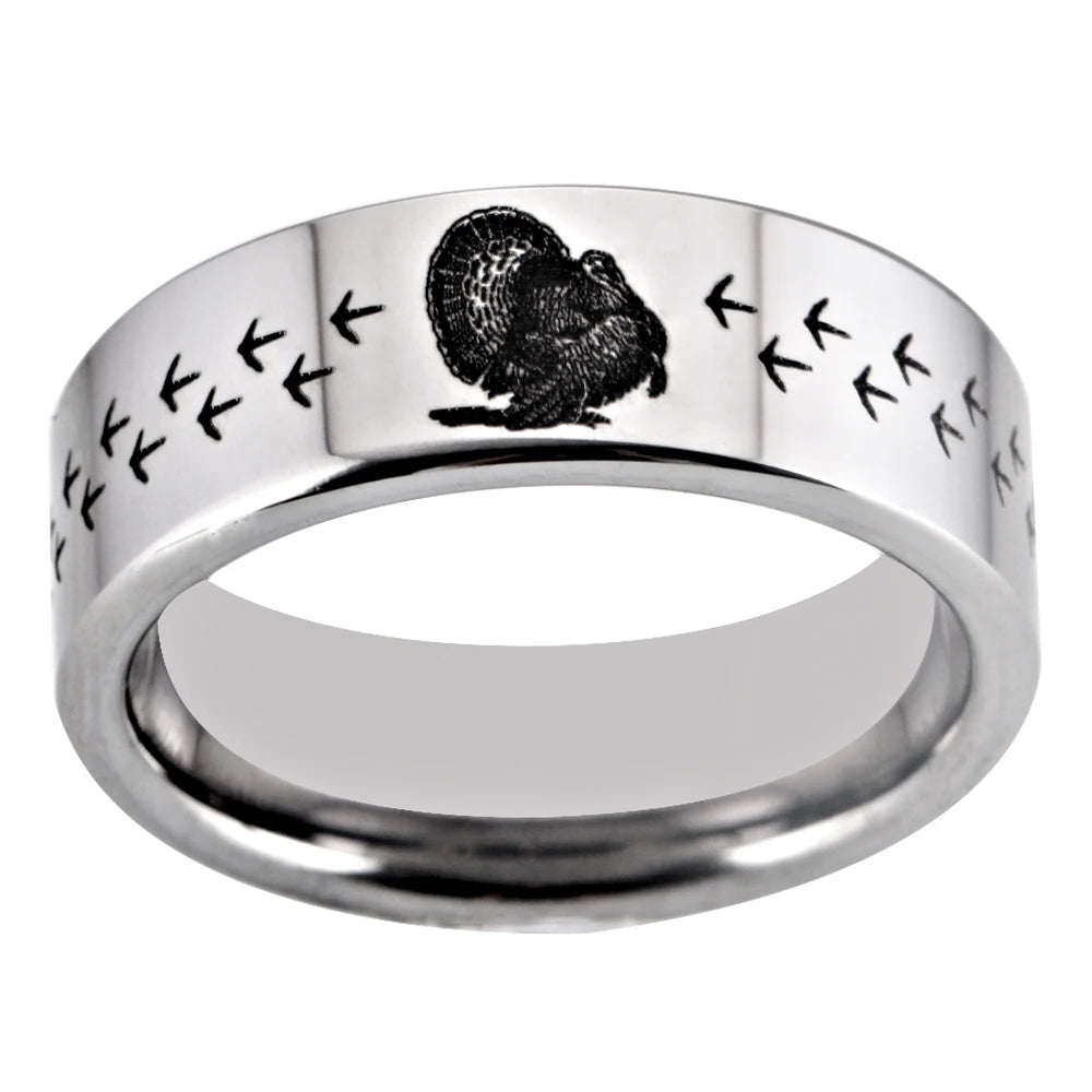 turkey track wedding rings