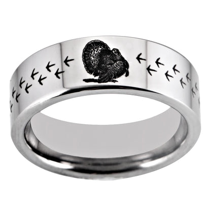 turkey track wedding rings