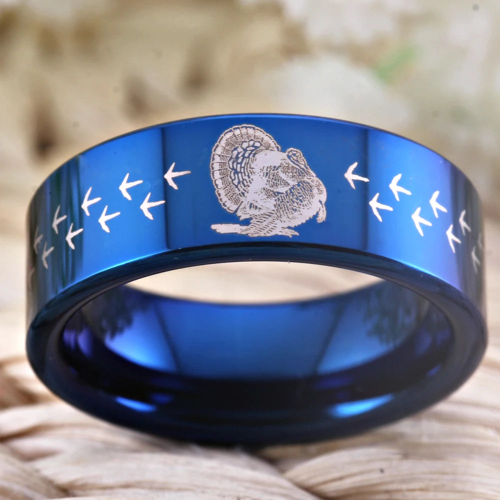 turkey track wedding rings