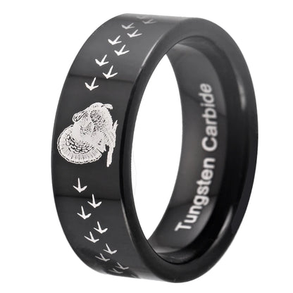 turkey track wedding rings