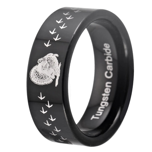 turkey track wedding rings