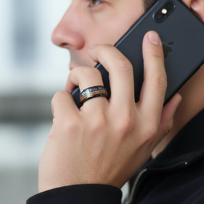 whiskey barrel wood wedding ring