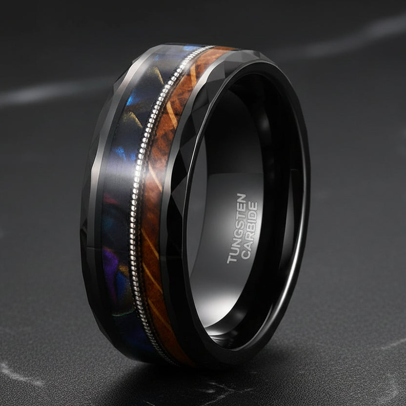 whiskey barrel wood wedding ring