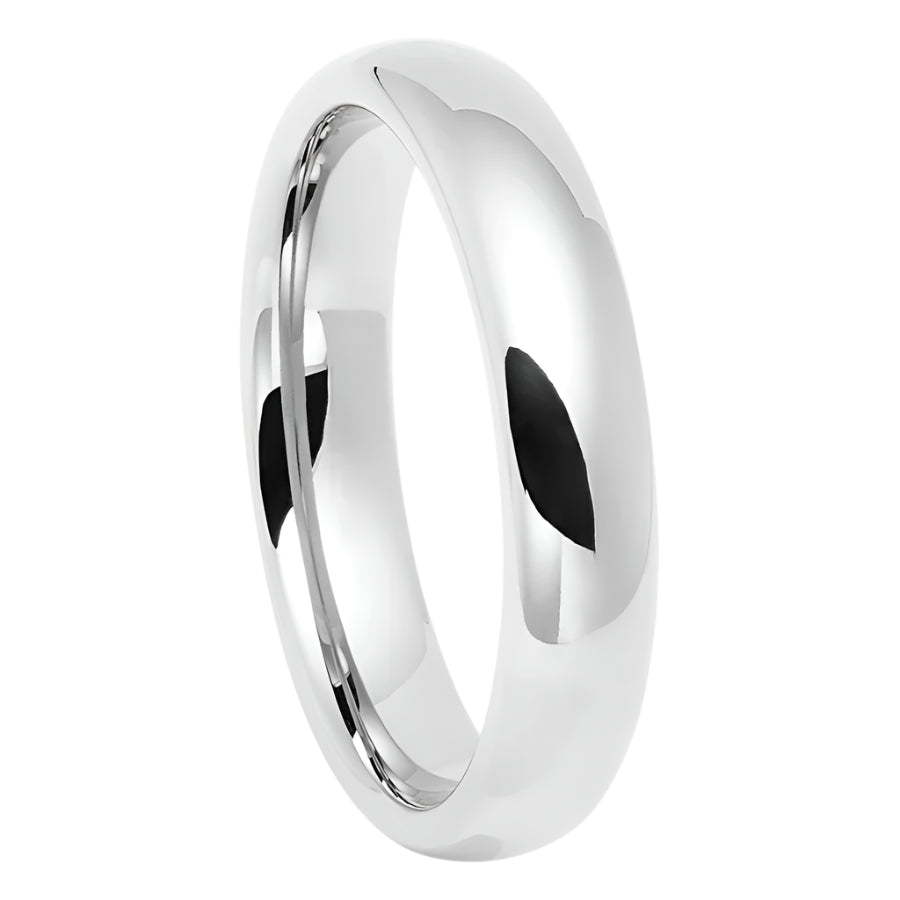 white tungsten wedding band