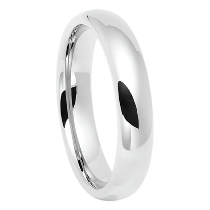white tungsten wedding band