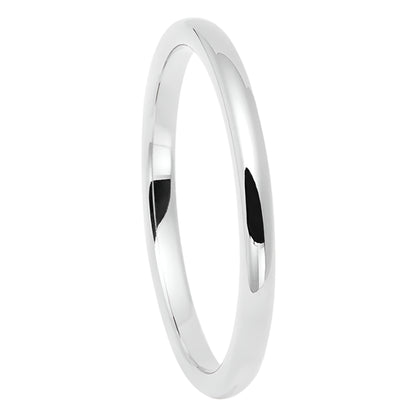 white tungsten wedding ring