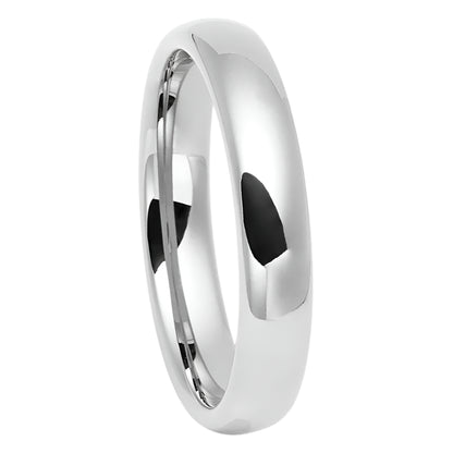 white tungsten wedding band